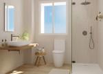BAÑO PRINCIPAL_TANZANIA ALMOND 25X150 + ADDA SAND 45X120 + TRECCIA NATURAL 59,6X150